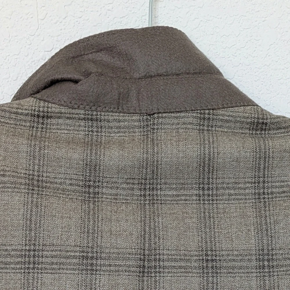 Hart Schaffner Marx Plaid Blazer Mens 42S Tan Glen Check Sport Coat USA Made